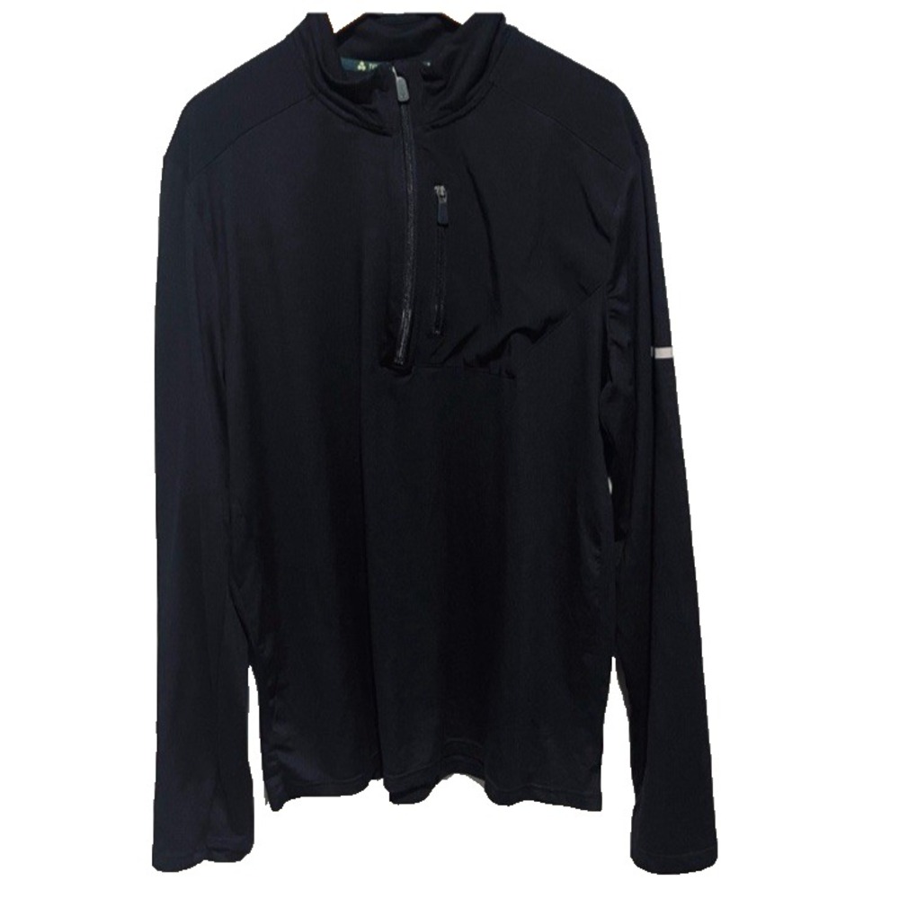 Tek Gear Men's Dry Tek Activewear Black Track Jacket 1/2 Zip Size XL‎